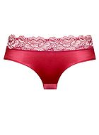Thong, satin, floral lace
